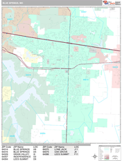 Blue Springs Digital Map Premium Style